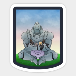 Alphonse and Kittens Sticker